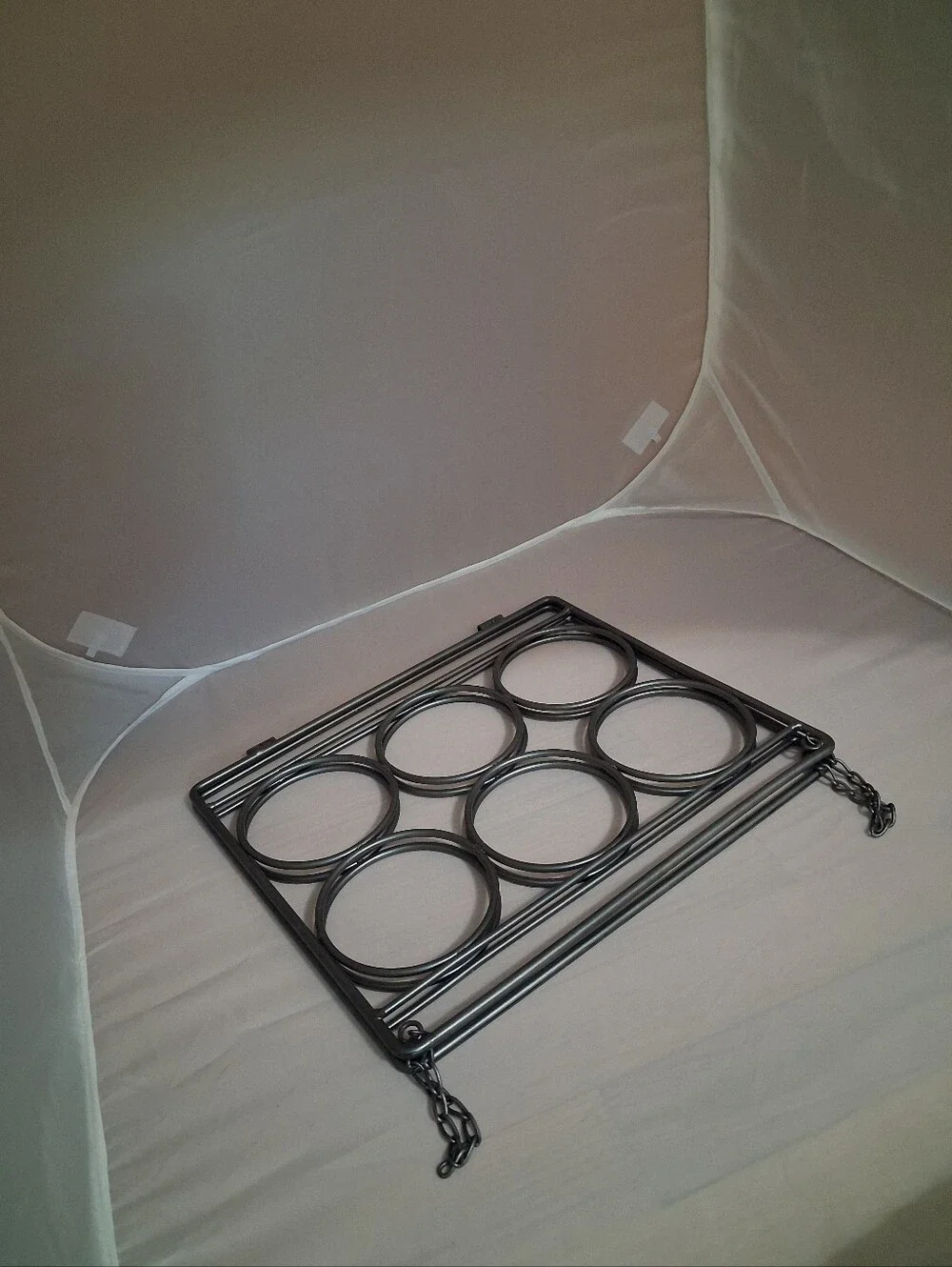 Metal Wine Rack for Six Bottles